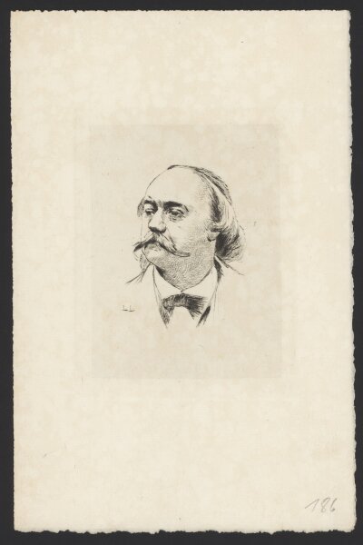 Ladislas Loevy - Gustave Flaubert - Kaltnadelradierung - Um 1900