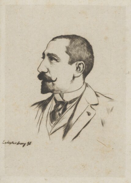 Ladislas Loevy - Anatole France - Kaltnadelradierung - 1892 (?)