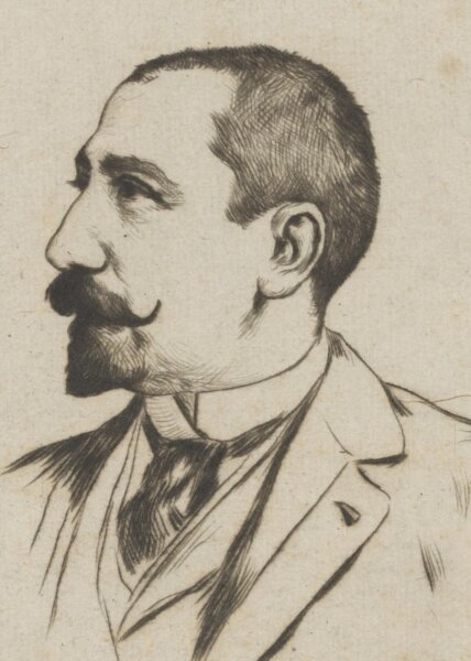 Ladislas Loevy - Anatole France - Kaltnadelradierung - 1892 (?)