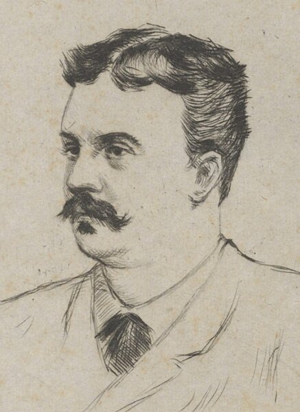 Ladislas Loevy - Guy de Maupassant - Kaltnadelradierung - Um 1900