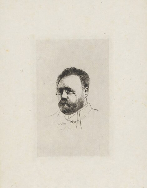 Ladislas Loevy - Émile Zola - Kaltnadelradierung - Um 1900