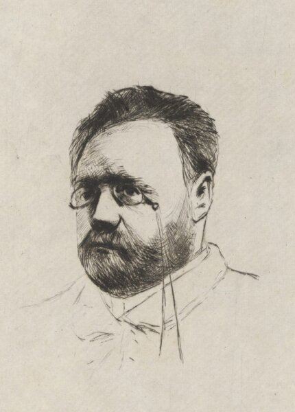 Ladislas Loevy - Émile Zola - Kaltnadelradierung - Um 1900