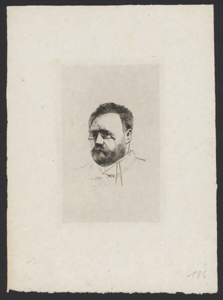 Ladislas Loevy - Émile Zola - Kaltnadelradierung - Um 1900