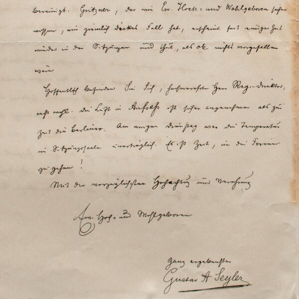 Gustav Adelbert Seyler - 2 Autographen Gustav Seyler Verein Herold Berlin - Handschrift - 1896/1897