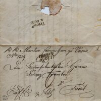 Luigi (Ludwig) Tambosi - Brief K. K. Monturs-Commission...