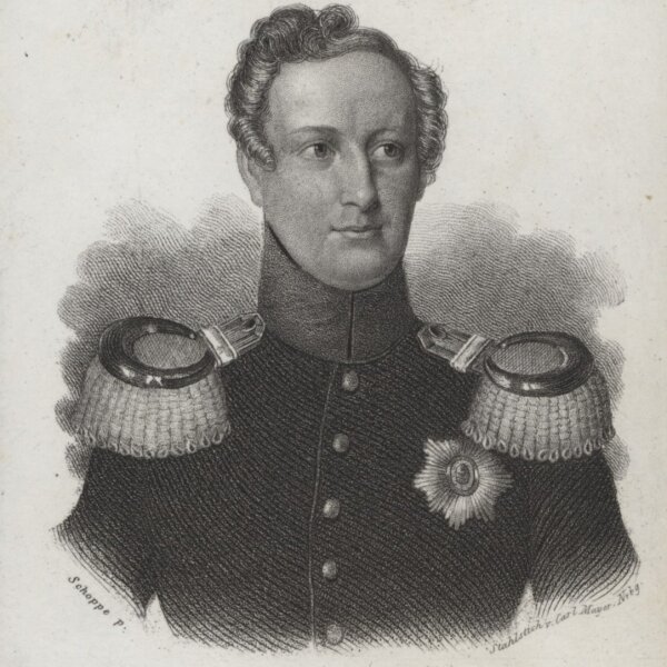 Carl Mayer - Bildnis Paul Friedrich Großherzog - Stahlstich - um 1830