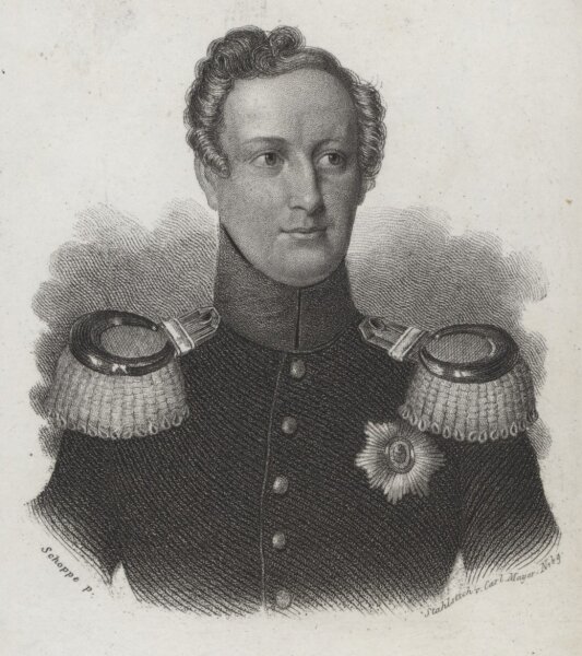 Carl Mayer - Bildnis Paul Friedrich Großherzog - Stahlstich - um 1830