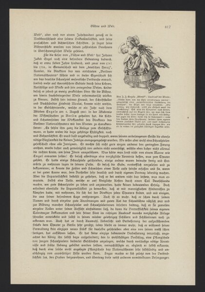 Johann Jakob Engel - Johann Jakob Engel Gedenkblatt - Druck - 1902