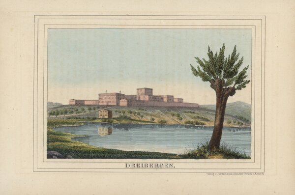 Druck u. Verlag der J. G. Tiedemannschen Hof-Steindruckerei - Dreibergen (Bützow), Zuchthaus - Lithografie - 1845