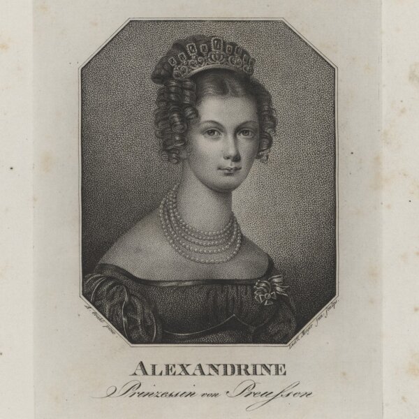 Ludwig Meyer - Bildnis Alexandrine Prinzessin von Preußen - Punktierstich - 1820