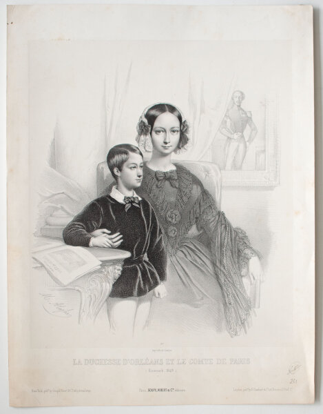 Cattier - Bildnis Helene zu Mecklenburg-Schwerin - Lithografie - 1849