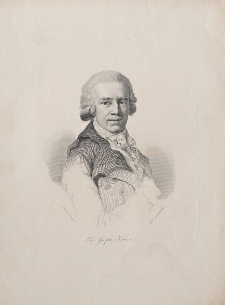 Lazarus Sichling - Bildnis Christian Gottfried Körner - Stahlstich - um 1830