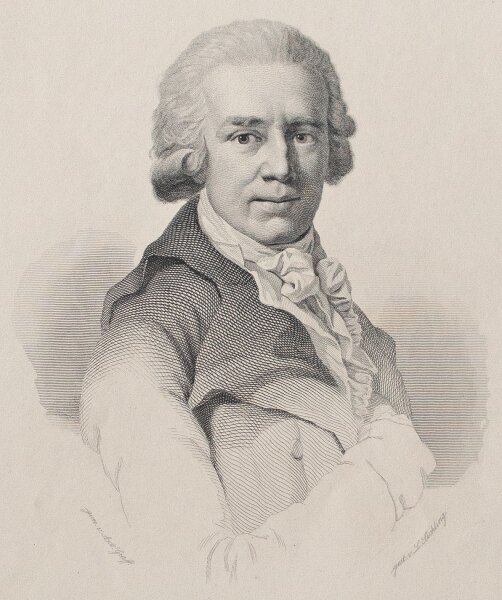 Lazarus Sichling - Bildnis Christian Gottfried Körner - Stahlstich - um 1830