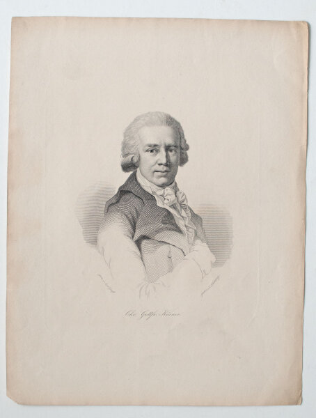 Lazarus Sichling - Bildnis Christian Gottfried Körner - Stahlstich - um 1830