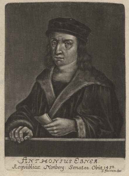Georg Fennitzer - Anthon Ebner - Mezzotinto - um 1700