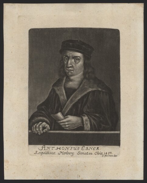 Georg Fennitzer - Anthon Ebner - Mezzotinto - um 1700