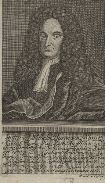 Johann Benjamin Brühl - Gottfried Wilhelm Baron von Leibnitz - Kupferstich - 1737