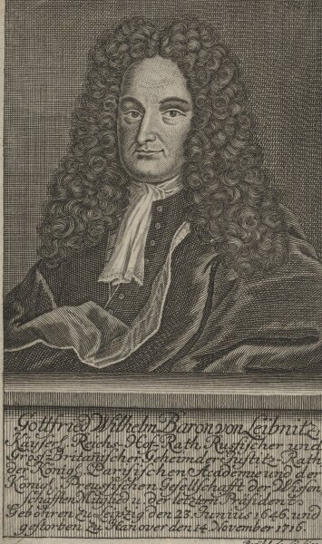 Johann Benjamin Brühl - Gottfried Wilhelm Baron von Leibnitz - Kupferstich - 1737