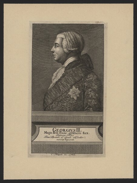 Christian Fritzsch - Georg III. (Vereinigtes Königreich) - Kupferstich - 1762