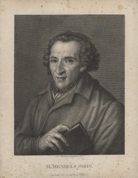 Moritz Steinla - Moses Mendelssohn - Kupferstich - 1821