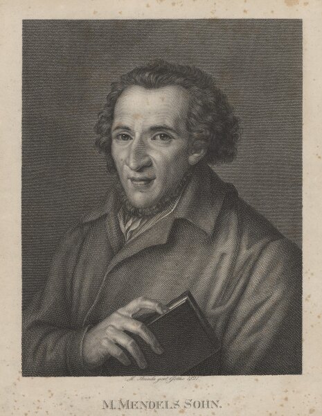 Moritz Steinla - Moses Mendelssohn - Kupferstich - 1821