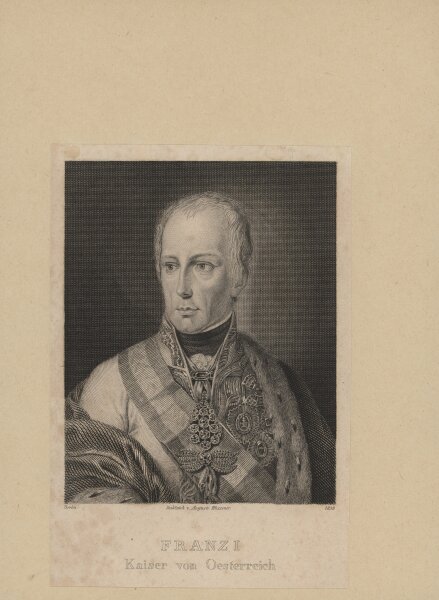 Auguste Hüssener - Franz II. (HRR) - Stahlstich - um 1859