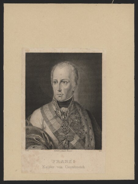 Auguste Hüssener - Franz II. (HRR) - Stahlstich - um 1859