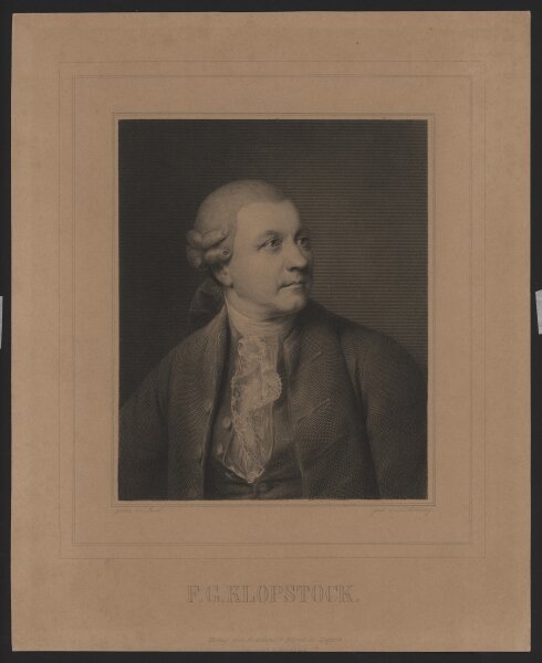 F. Sichling - Friedrich Gottlieb Klopstock - Stahlstich - um 1850