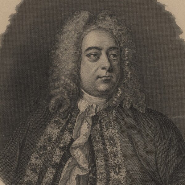 P. Wurster - Georg Friedrich Händel - Stahlstich - 1856