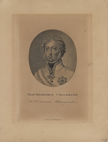 August Schumann - Hieronymus von Colloredo-Mansfeld - Punktierstich - 1816