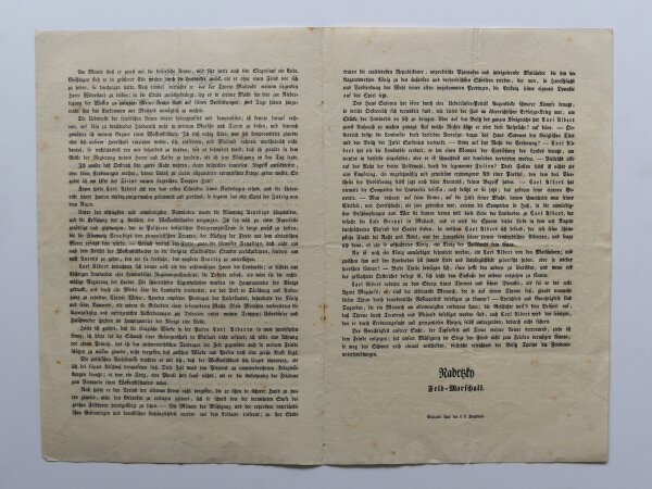 Josef Wenzel Radetzky von Radetz - Manifest Radietzky an seine Truppen 1849 - Druck - 12. März 1849