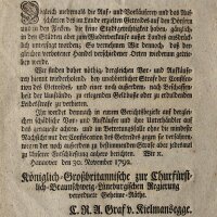 Carl Rudolph August von Kielmannsegge - Erlass illegaler...