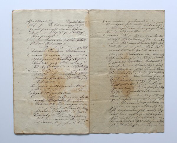 Johann Friedrich Hohmann - Testament Friseur Johann Friedrich Hohmann 1824 - Handschrift - 1824/1825