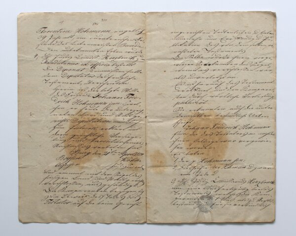 Johann Friedrich Hohmann - Testament Friseur Johann Friedrich Hohmann 1824 - Handschrift - 1824/1825