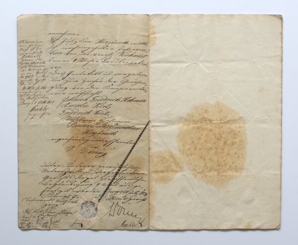 Johann Friedrich Hohmann - Testament Friseur Johann Friedrich Hohmann 1824 - Handschrift - 1824/1825
