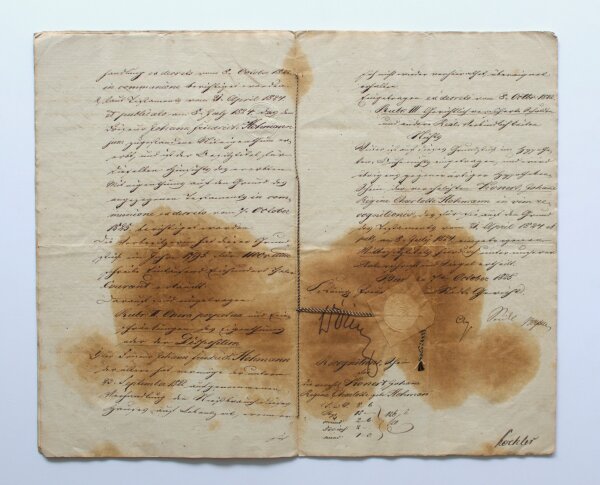 Johann Friedrich Hohmann - Testament Friseur Johann Friedrich Hohmann 1824 - Handschrift - 1824/1825