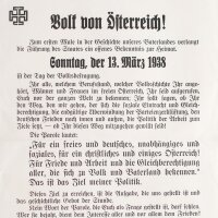 Kurt Schuschnigg - Aushang Aufruf unabhängiges...