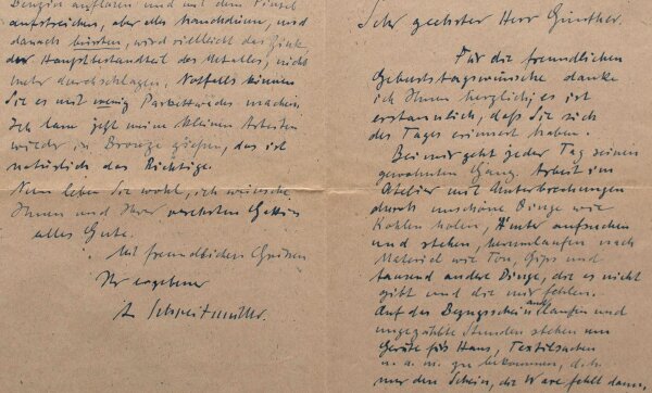 August Schreitmüller - Konvolut Schriftverkehr Bildhauer August Schreitmüller - Handschrift, Druck - 1915-1946