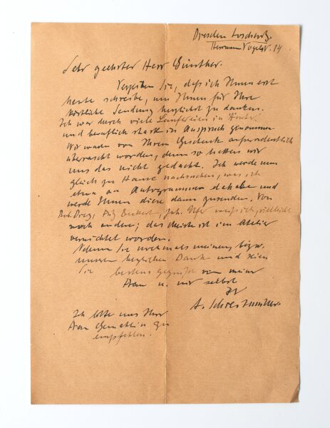 August Schreitmüller - Konvolut Schriftverkehr Bildhauer August Schreitmüller - Handschrift, Druck - 1915-1946