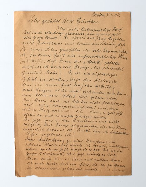 August Schreitmüller - Konvolut Schriftverkehr Bildhauer August Schreitmüller - Handschrift, Druck - 1915-1946