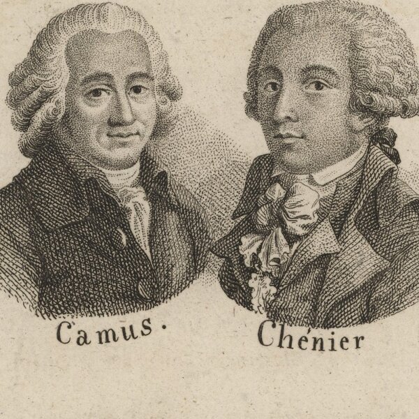 Carl Tschuppik - Camus, Chénier und Lanjuinais - Kupferstich - 1. Hälfte 19. Jh.