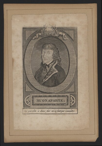 Unbekannter Künstler - Napoleon Buonaparte - Kupferstich - 19. Jh.