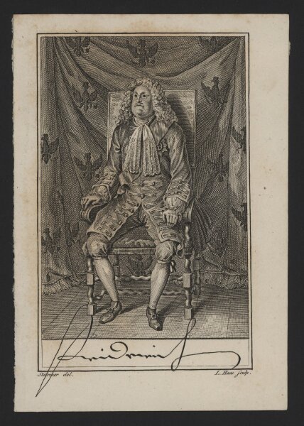 Johann Meno Haas - Friedrich der Große - Kupferstich - 18. Jh.