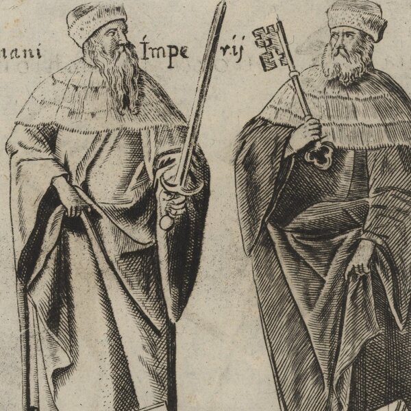 Unbekannter Künstler - Der Fürst von Sachsen und der Markgraf von Brandenburg - Kupferstich - 17. Jh.