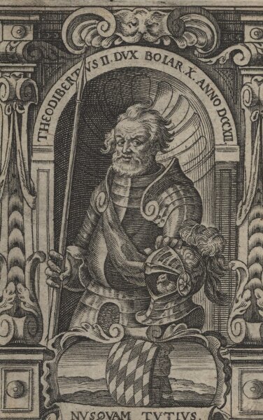 Philipp Kilian - Theudebert II. - Kupferstich - 17. Jh.