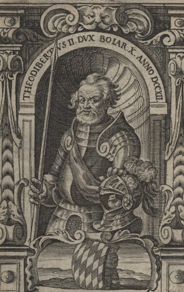 Philipp Kilian - Theudebert II. - Kupferstich - 17. Jh.