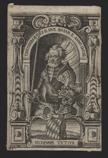 Philipp Kilian - Theudebert II. - Kupferstich - 17. Jh.