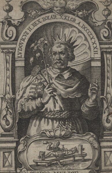 Philipp Kilian - Ludwig der Deutsche - Kupferstich - 17. Jh.