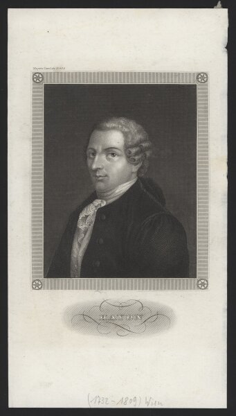 Unbekannter Künstler - Joseph Haydn - Stahlstich - 19. Jh.