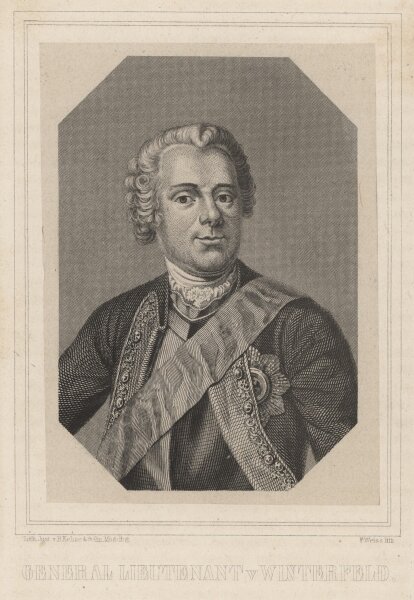 Unbekannter Künstler - Hans Karl von Winterfeldt - Stahlstich - 19. Jh.